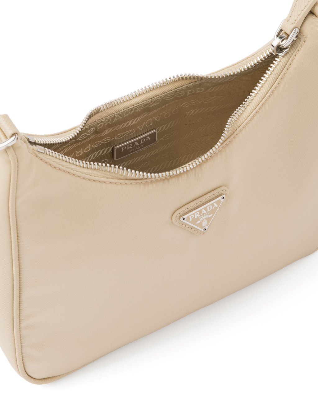 Prada Prada Re-edition 2005 Re-nylon Bag Beige | 409-WFALRO