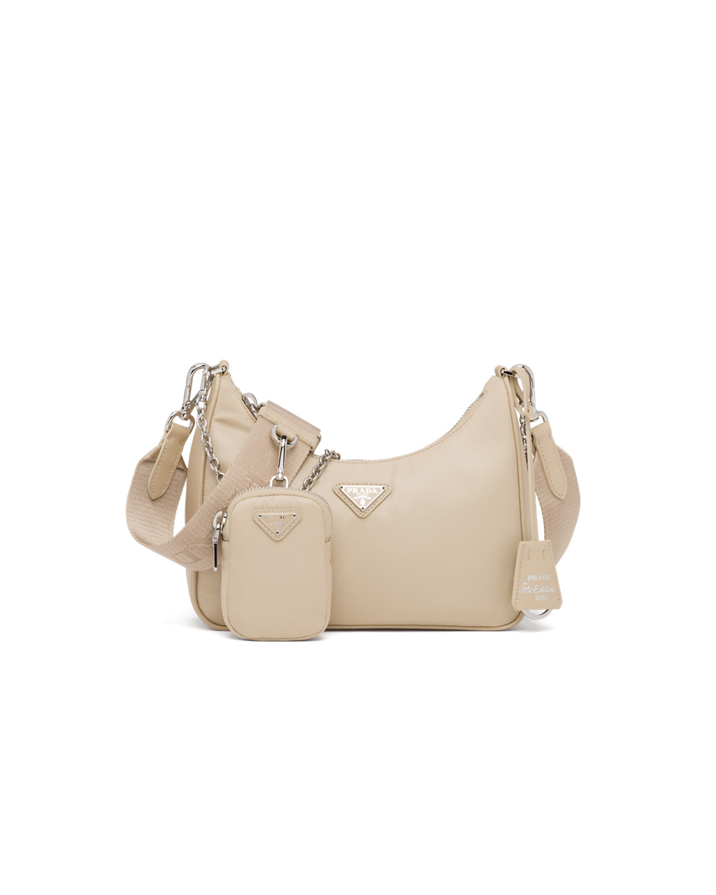 Prada Prada Re-edition 2005 Re-nylon Bag Beige | 409-WFALRO