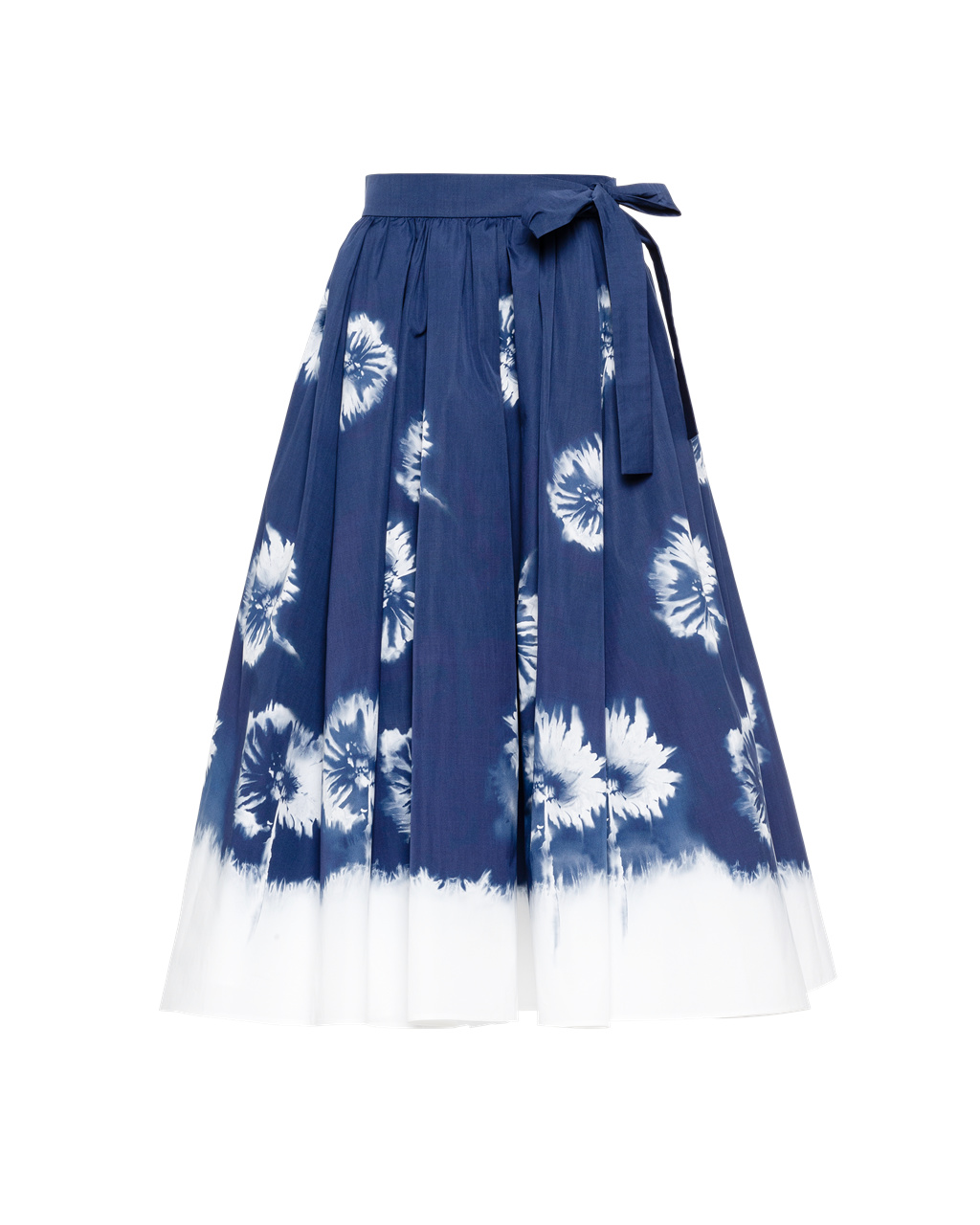 Prada Printed Poplin Skirt Marineblå | AYNVWP953