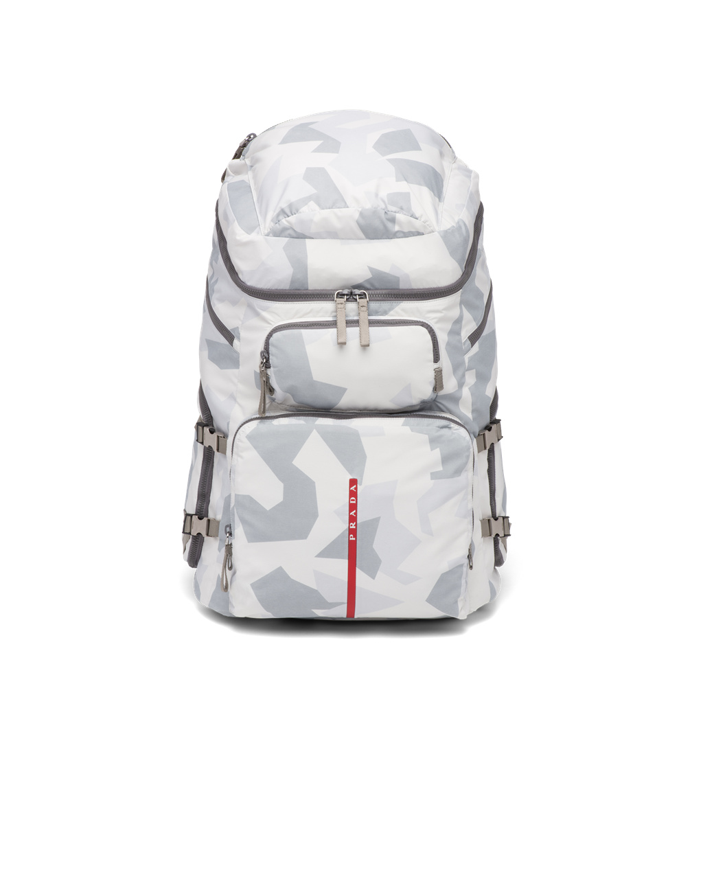 Prada Printed Technical Fabric Ski Boot Backpack Marble Gray | 976-ZENMJL