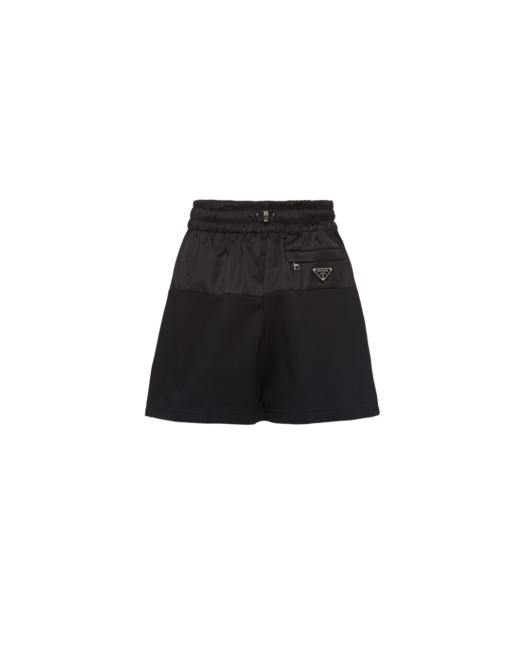 Prada Re-nylon And Jersey Shorts Svarte Svarte | 907-WZQBKD