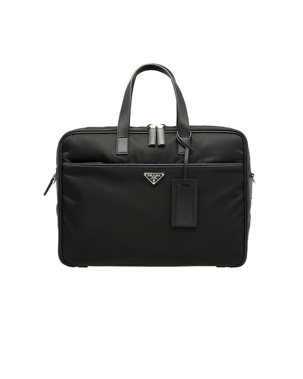 Prada Re-nylon And Saffiano Lær Briefcase Svarte | 029-QGTJLC