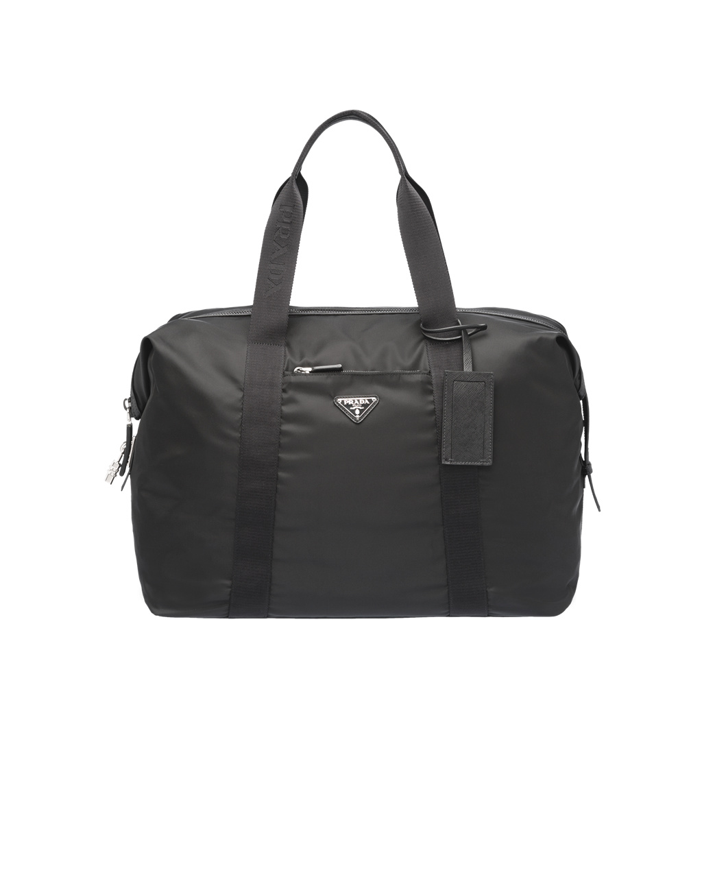 Prada Re-nylon And Saffiano Lær Duffle Bag Svarte | 758-RTLZDI