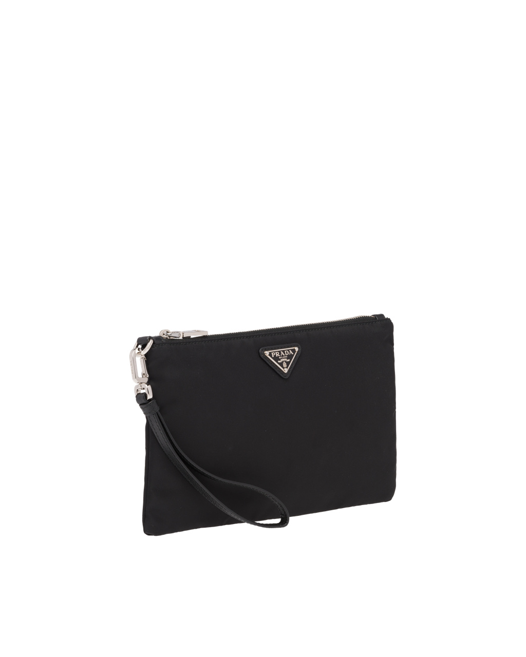 Prada Re-nylon And Saffiano Lær Pouch Svarte | 693-QZIVLY