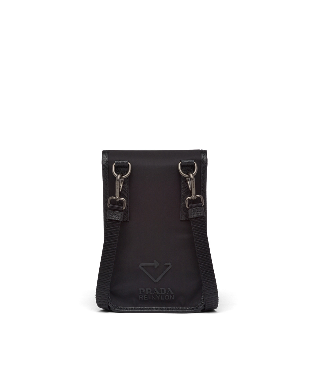 Prada Re-nylon And Saffiano Lær Smartphone Case Svarte | 841-RXWDSV