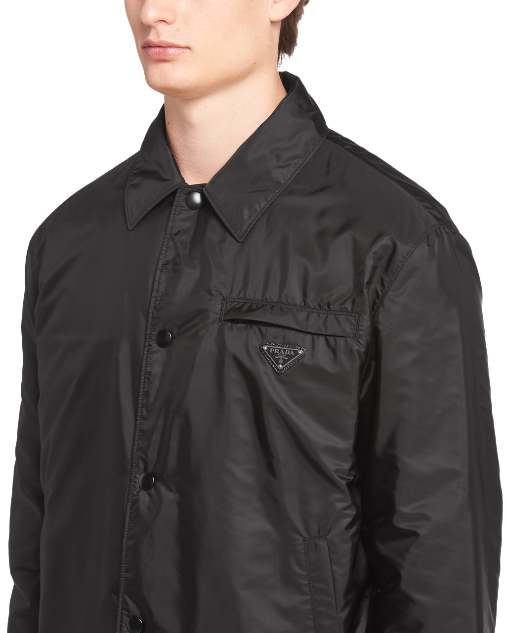 Prada Re-nylon Blouson Jacket Svarte | 765-ZNVDAQ