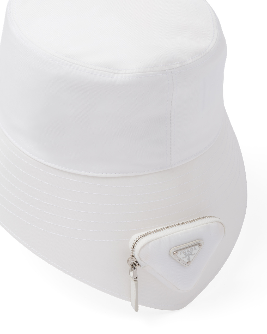 Prada Re-nylon Bucket Hat Hvite | 019-LGWNCF