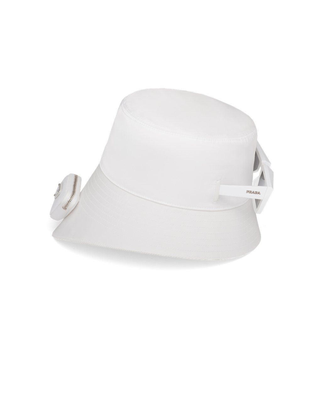 Prada Re-nylon Bucket Hat Hvite | 019-LGWNCF