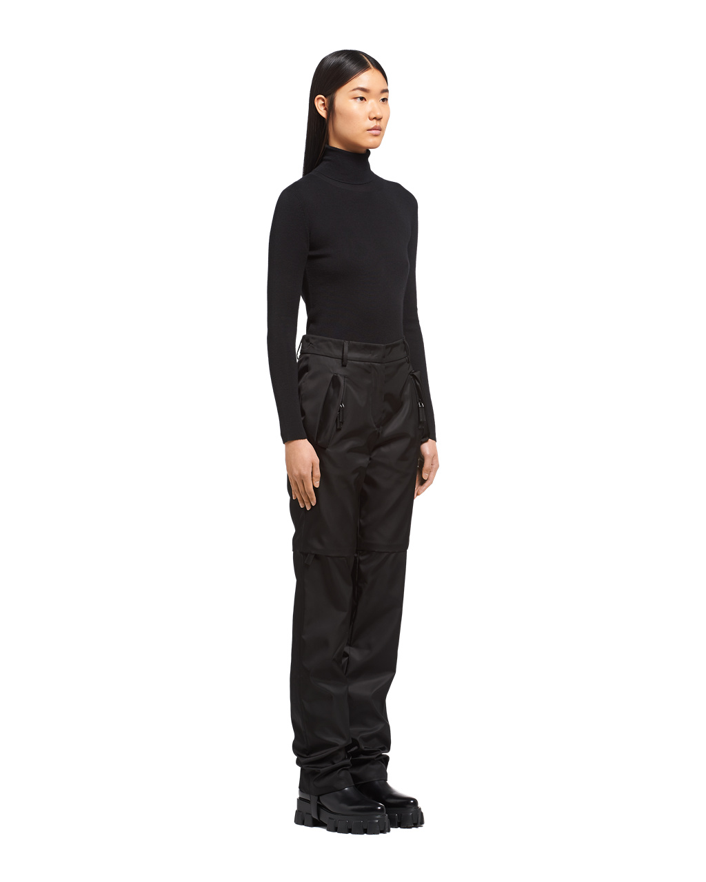 Prada Re-nylon Convertible Pants Svarte | 156-PGNSIE