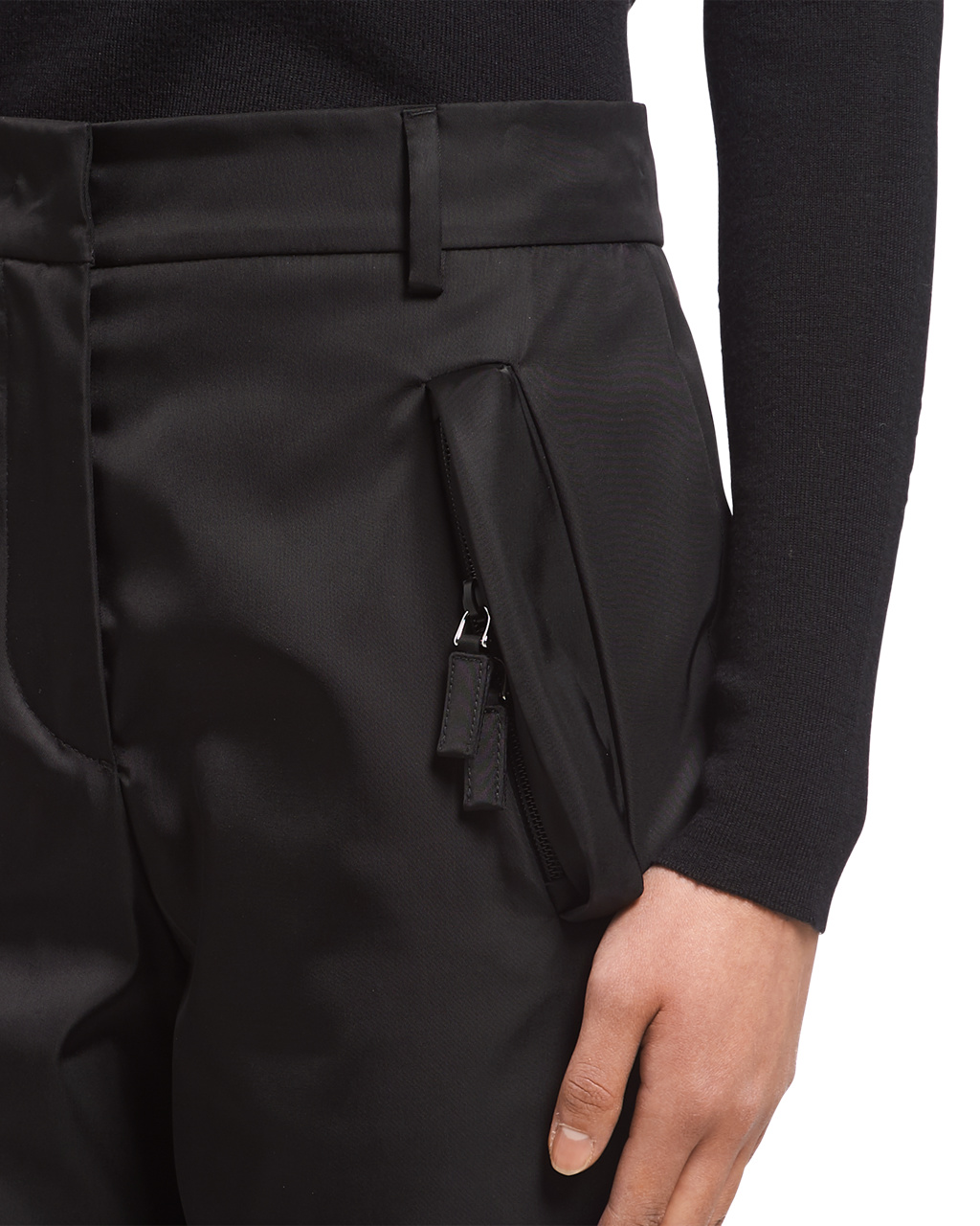 Prada Re-nylon Convertible Pants Svarte | 156-PGNSIE