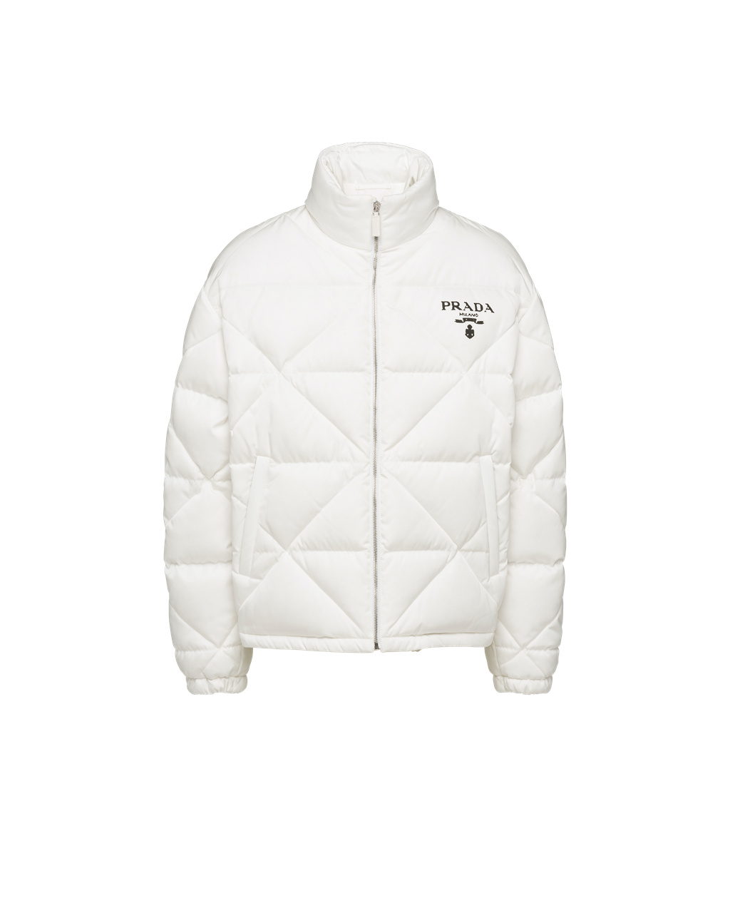 Prada Re-nylon Down Jacket Hvite | 489-LEQNIB