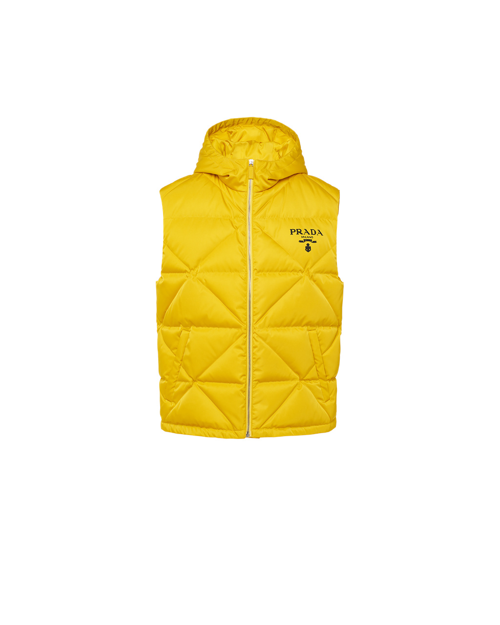 Prada Re-nylon Down Vest Gul | HJGCPA896