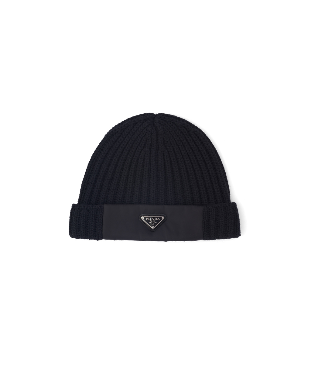 Prada Re-nylon Gabardine And Wool Cap Svarte | 325-PQFGRD