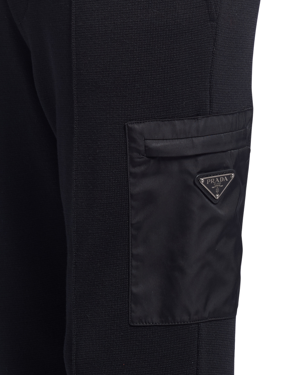 Prada Re-nylon Gabardine And Wool Pants Svarte | 064-PGLMDJ