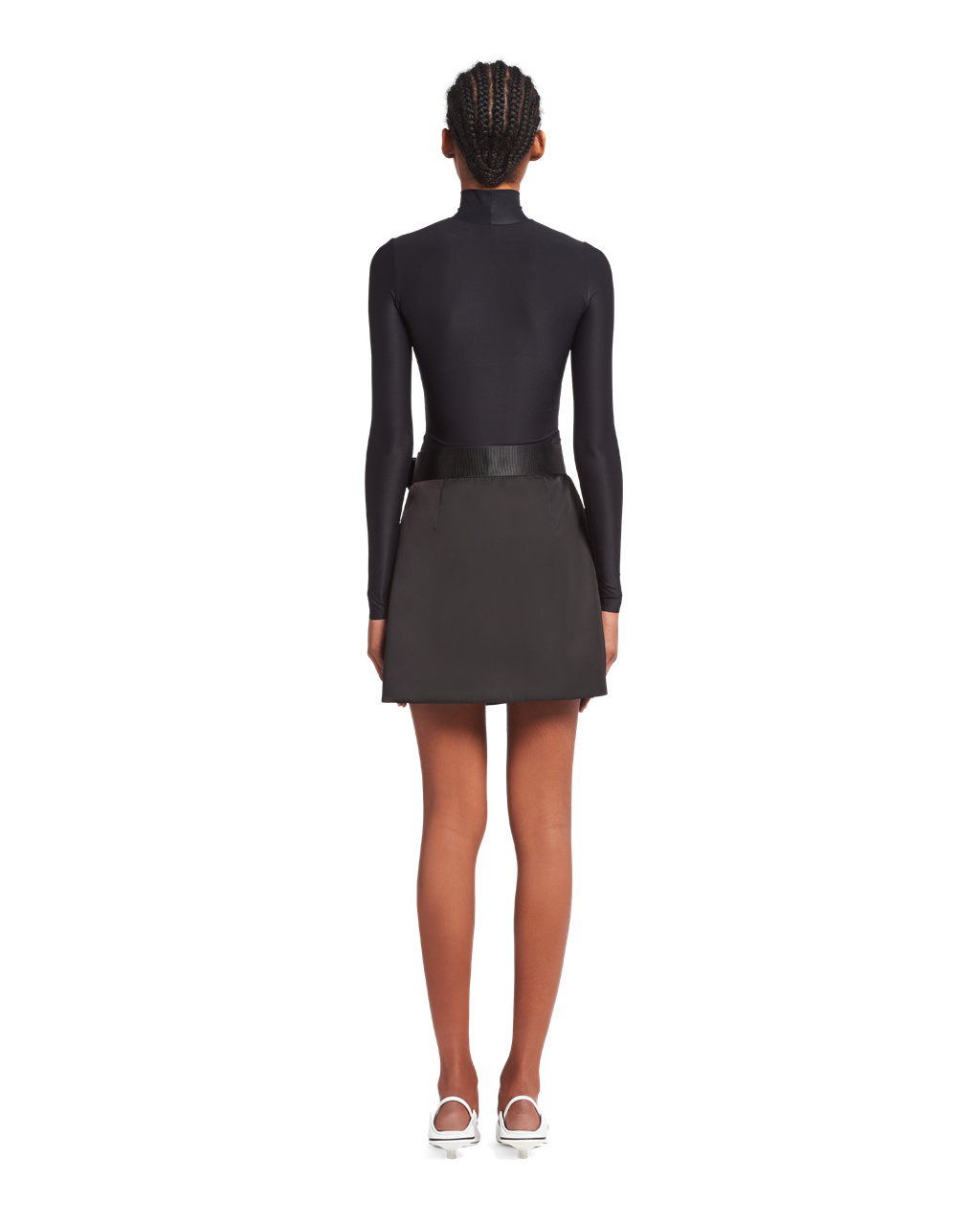 Prada Re-nylon Gabardine Flared Skirt Svarte | KRGQHT690