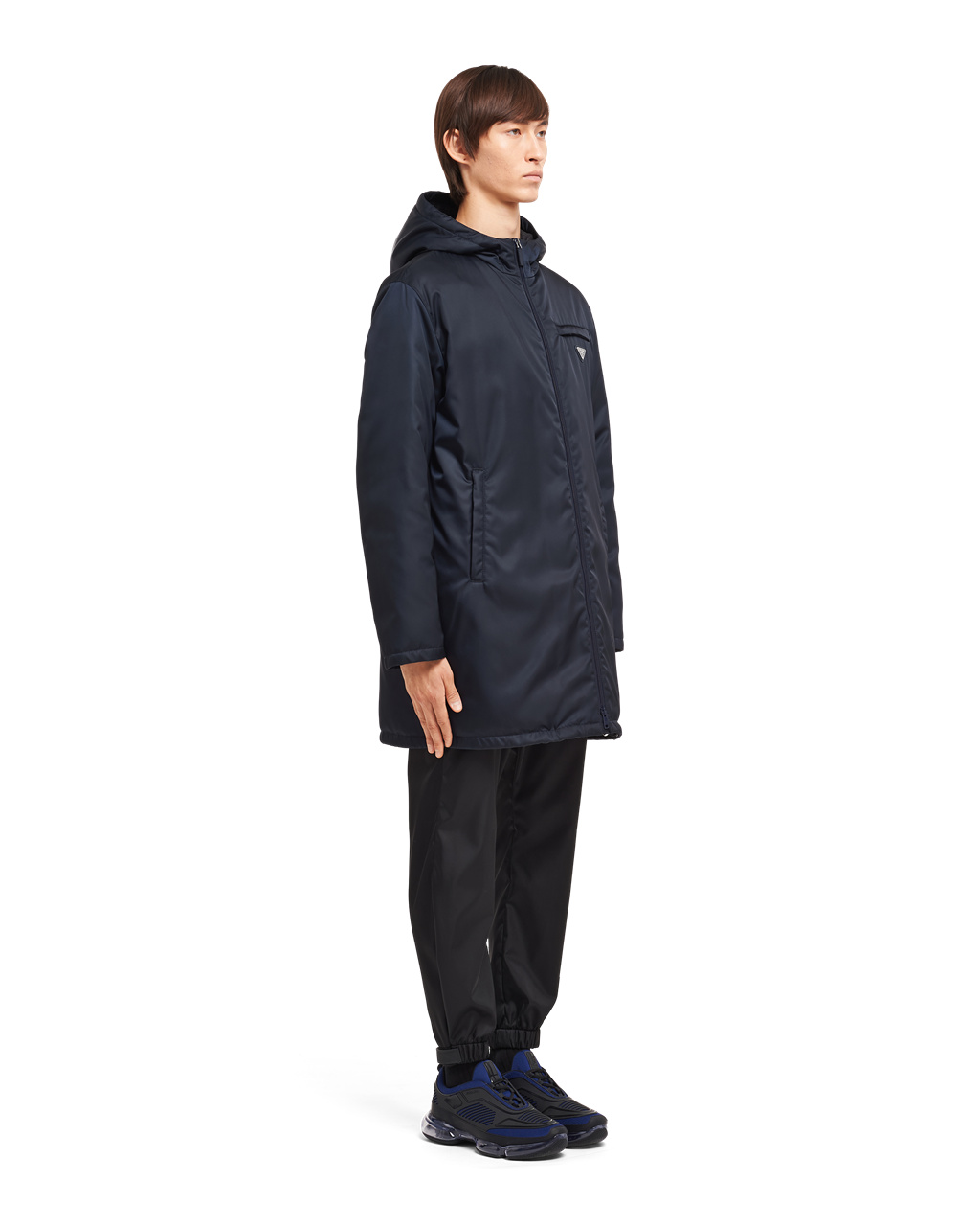 Prada Re-nylon Gabardine Puffer Coat Marineblå | 642-WBVEXM