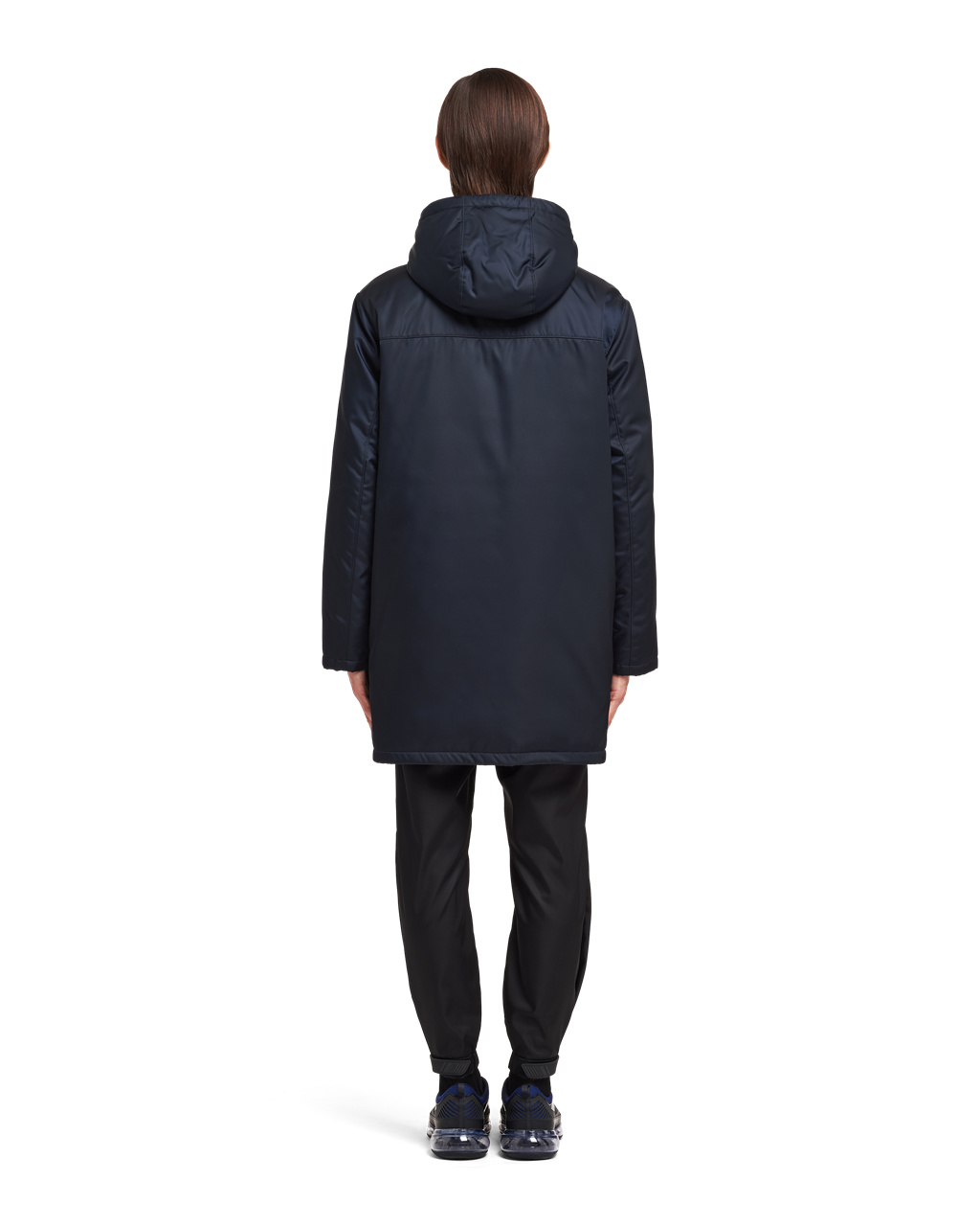 Prada Re-nylon Gabardine Puffer Coat Marineblå | 642-WBVEXM