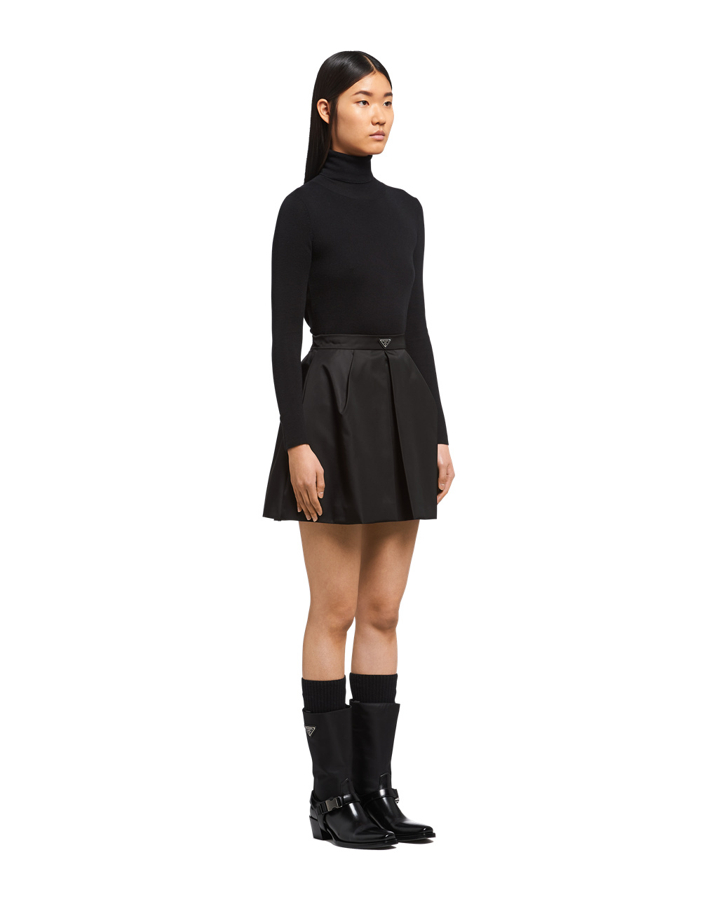 Prada Re-nylon Miniskirt Svarte | YVHNOW263