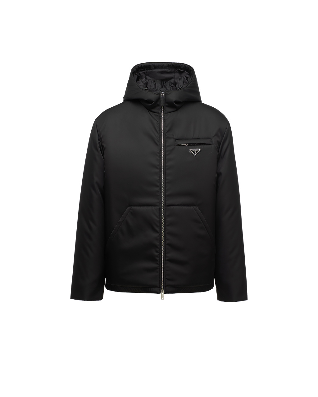 Prada Re-nylon Padded Gabardine Bomber Jacket Svarte | 967-XDRSLA