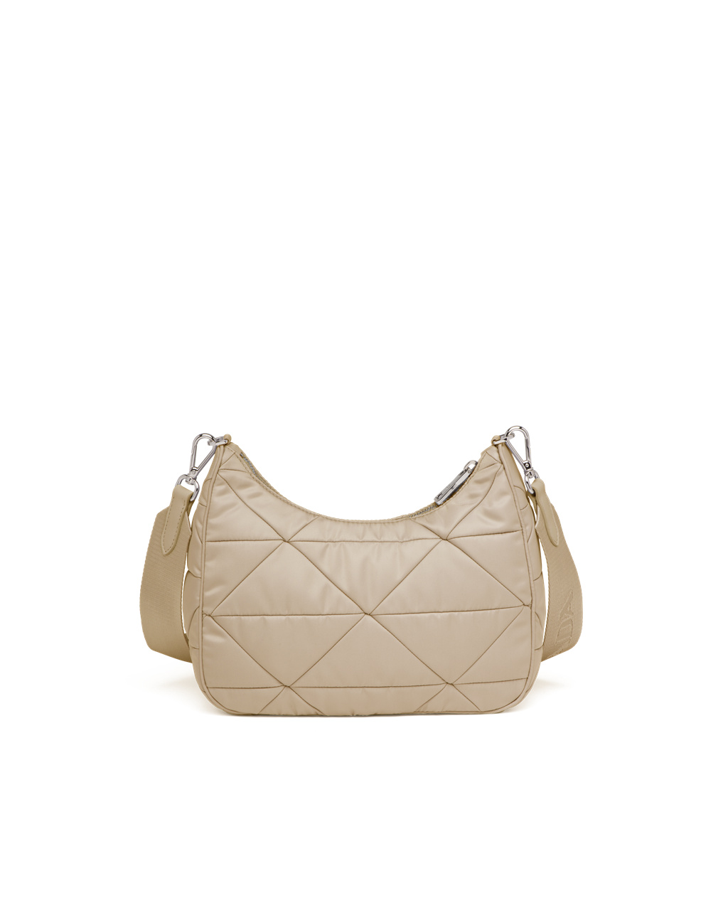 Prada Re-nylon Padded Hobo Bag Beige | 960-PDWFKR