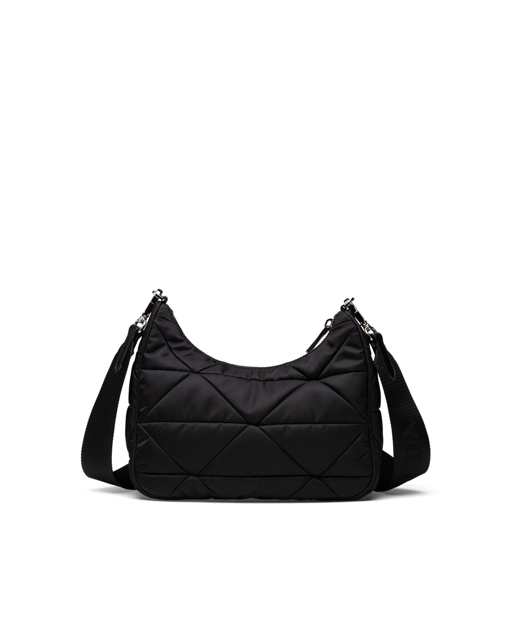 Prada Re-nylon Padded Hobo Bag Svarte | 326-JCSXKV