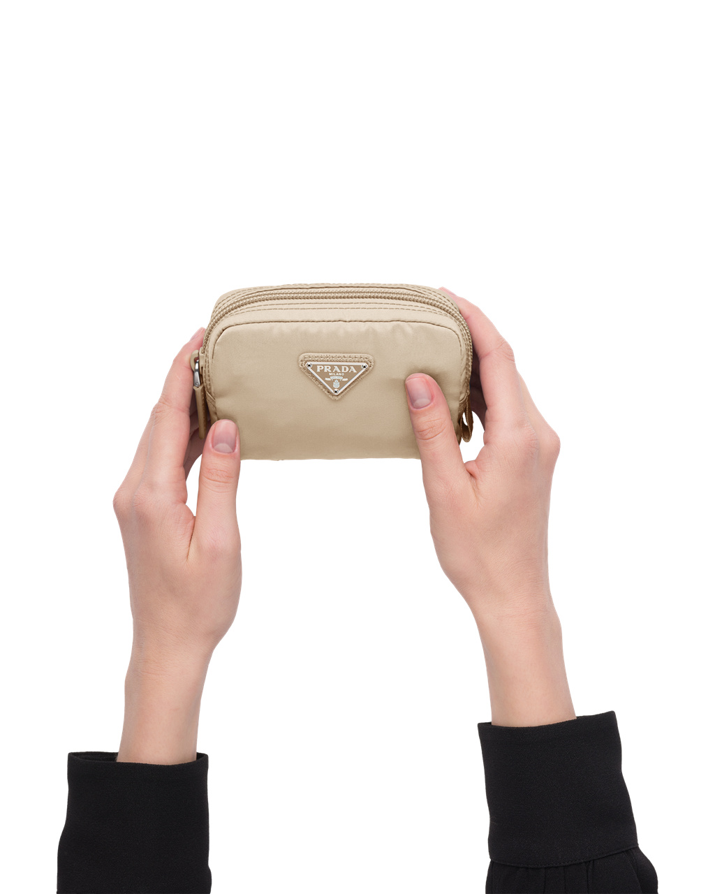 Prada Re-nylon Pouch Beige | 064-NZHVLM