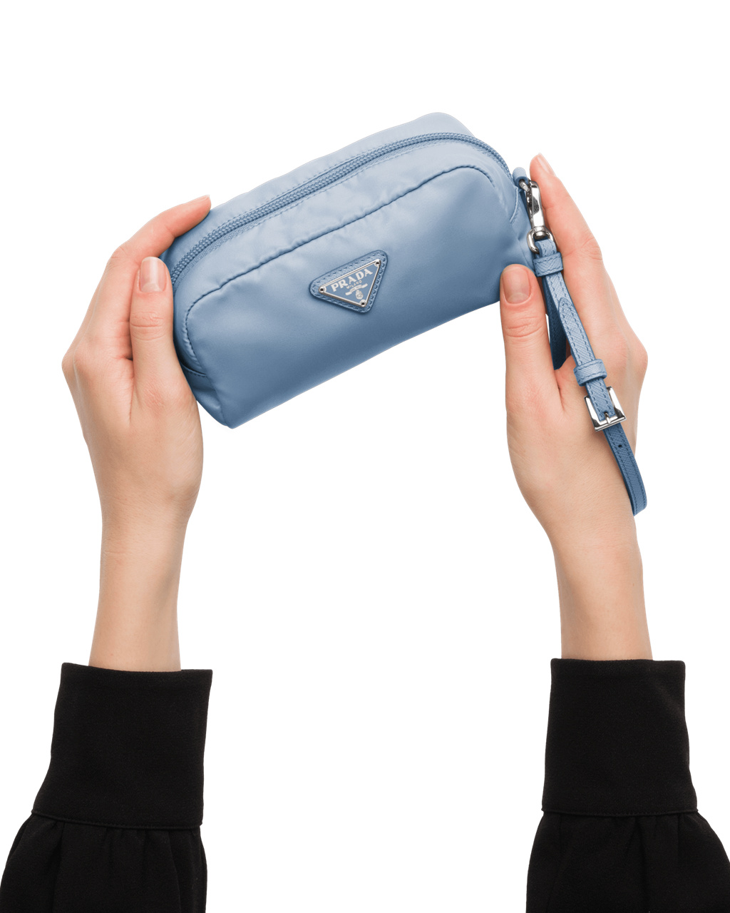 Prada Re-nylon Pouch Celeste | 582-WPQOYT