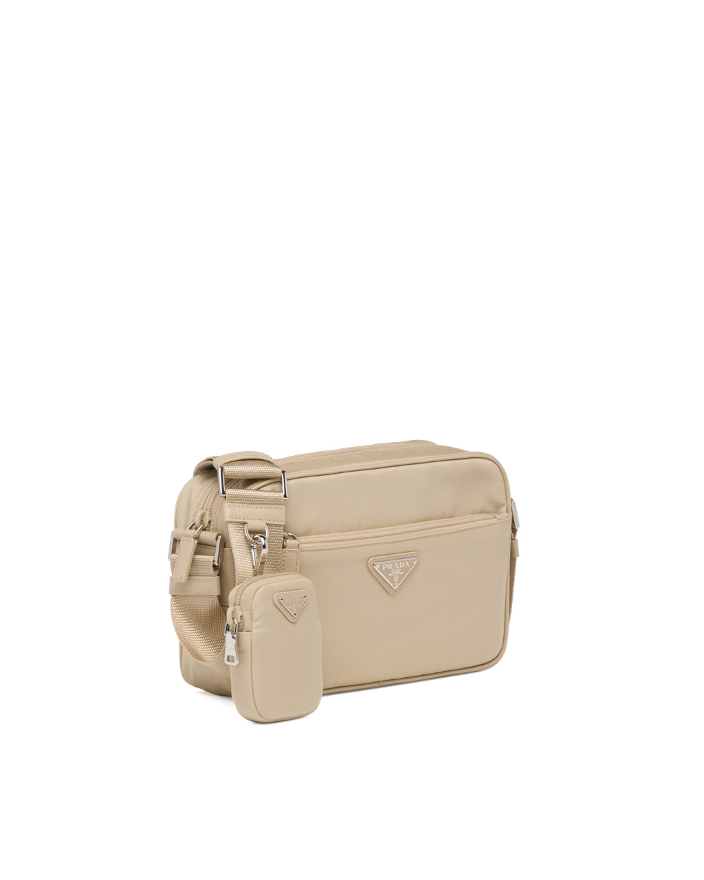 Prada Re-nylon Shoulder Bag Beige | 278-KZUYPG