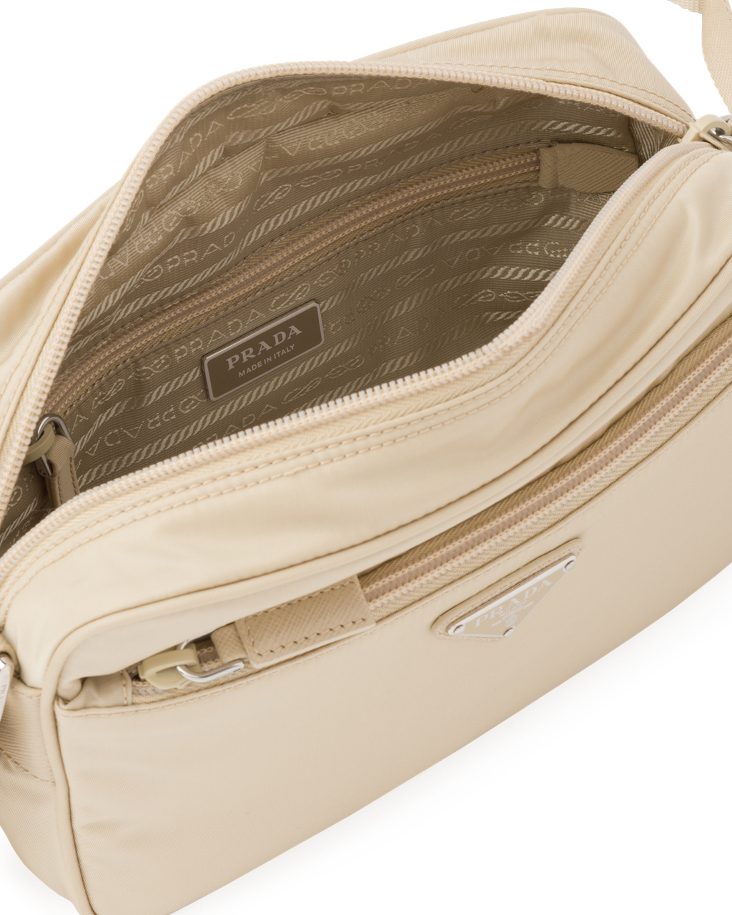 Prada Re-nylon Shoulder Bag Beige | 278-KZUYPG