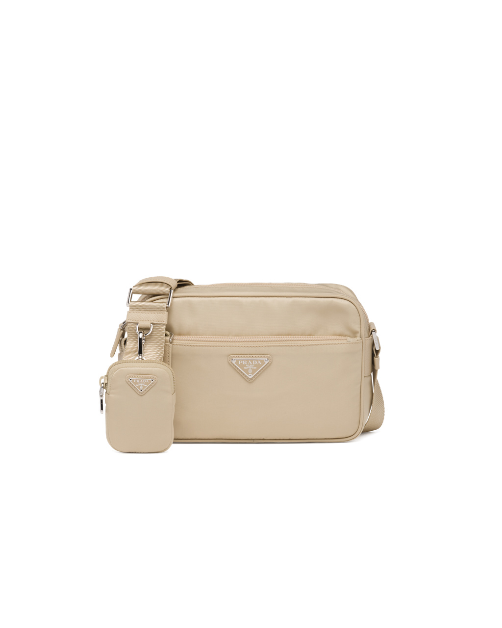 Prada Re-nylon Shoulder Bag Beige | 278-KZUYPG