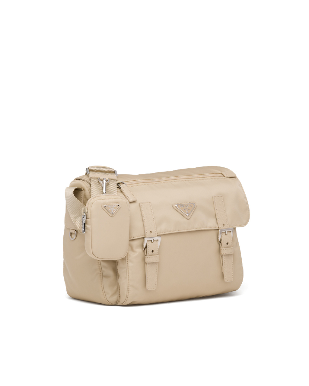 Prada Re-nylon Shoulder Bag Beige | 680-YLACJG