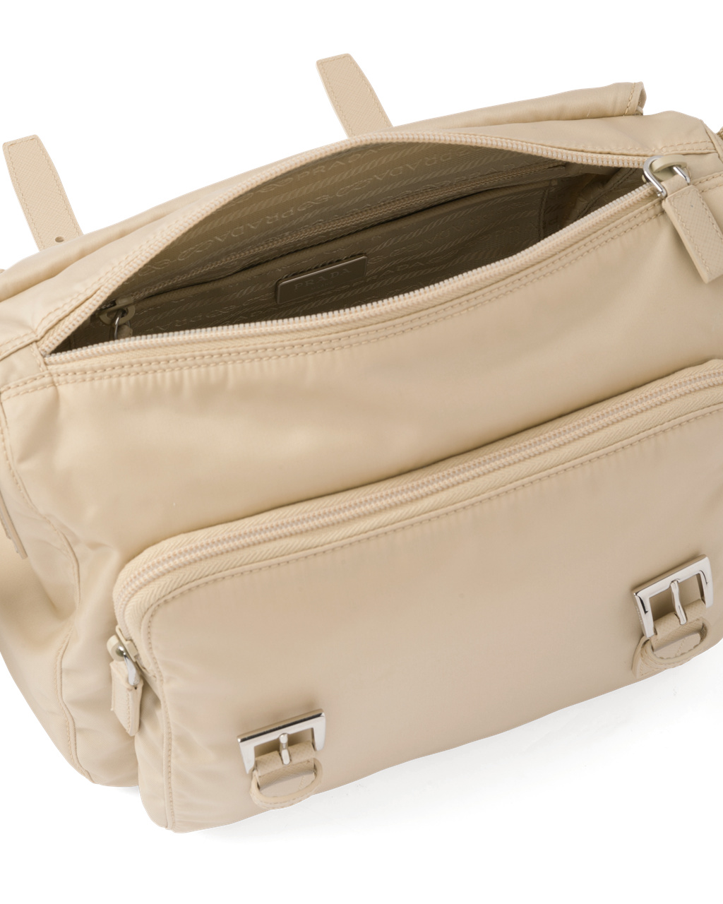 Prada Re-nylon Shoulder Bag Beige | 680-YLACJG