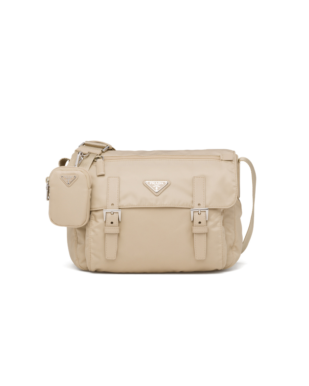 Prada Re-nylon Shoulder Bag Beige | 680-YLACJG