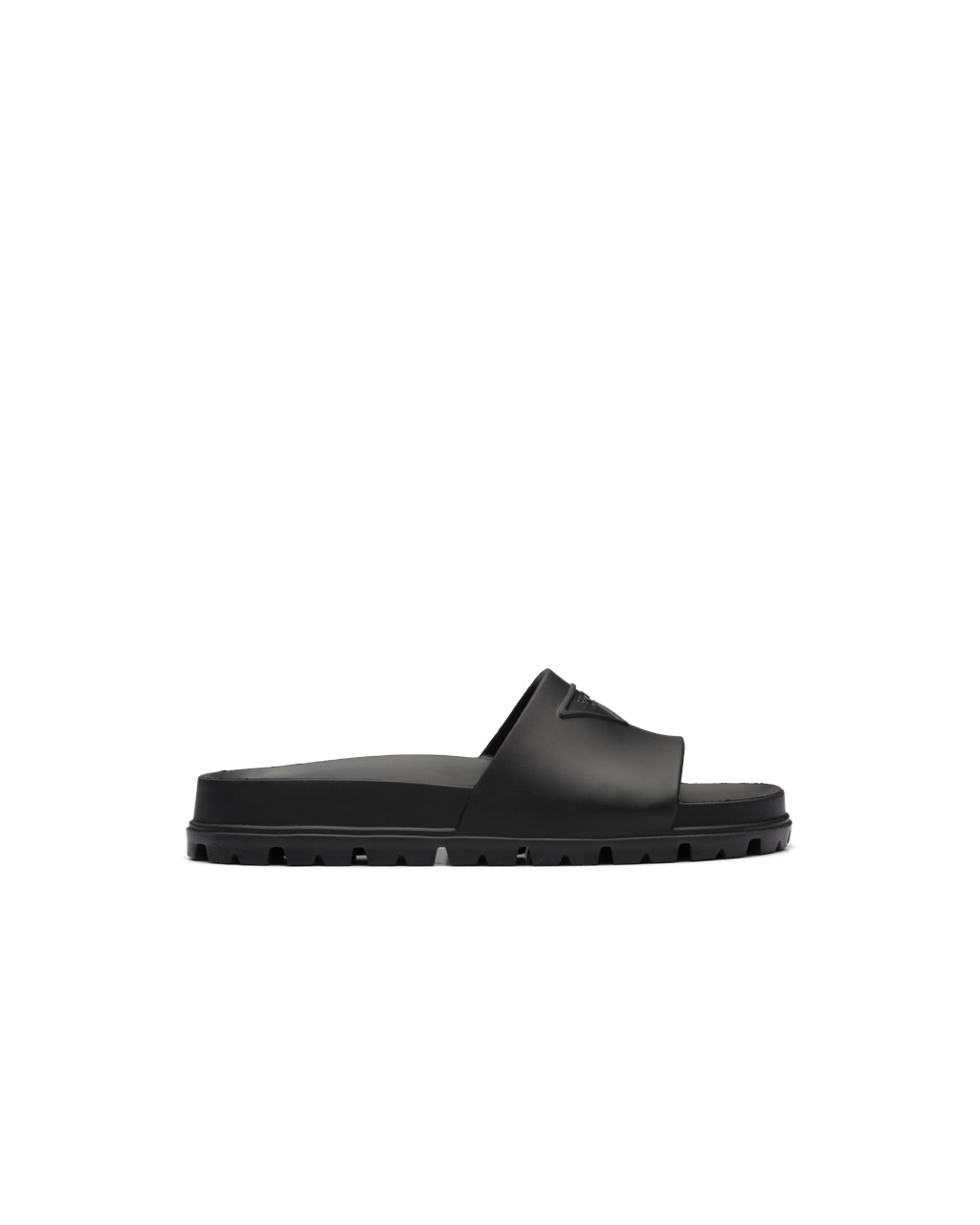 Prada Rubber Slides Svarte | 415-DXPZVT