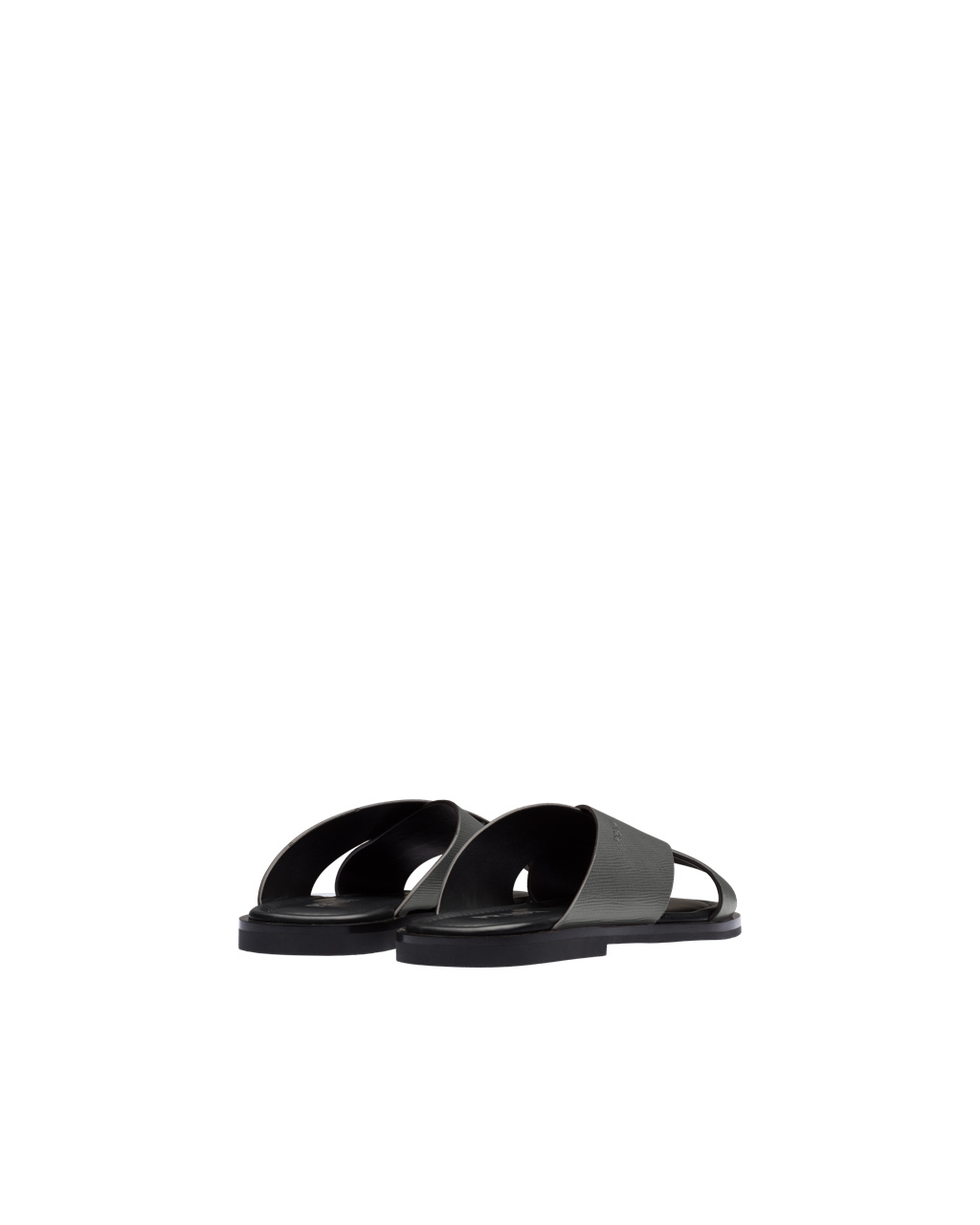 Prada Saffiano Cuir Lær Sandals Marble Gray | 629-ZIWHQL