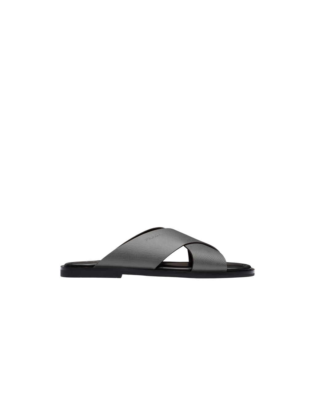 Prada Saffiano Cuir Lær Sandals Marble Gray | 629-ZIWHQL