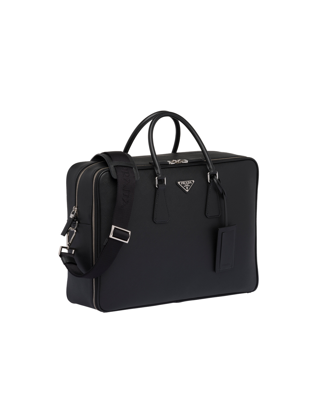 Prada Saffiano Lær Arbeids Bag Svarte | 089-YHXICS