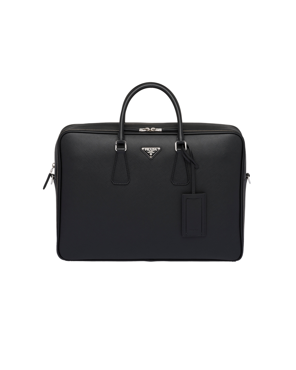 Prada Saffiano Lær Arbeids Bag Svarte | 089-YHXICS