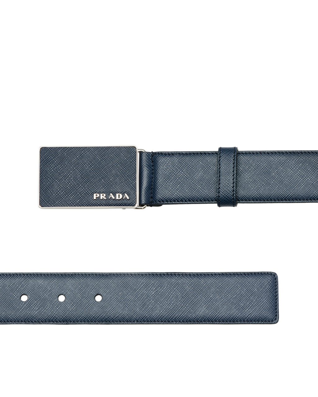 Prada Saffiano Lær Belt Blå | 923-NSIAXG