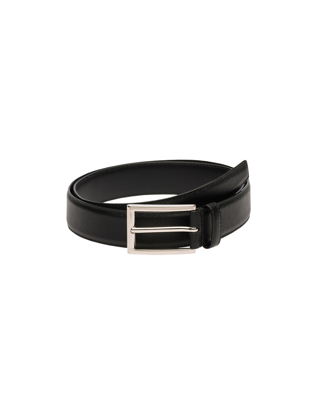 Prada Saffiano Lær Belt Svarte | 590-BJVRMY