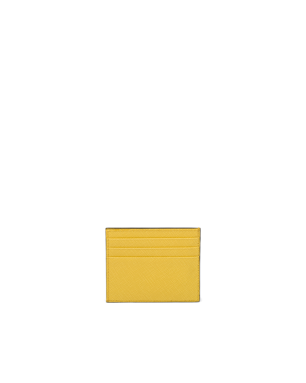 Prada Saffiano Lær Card Holder Gul | 710-YUJWKP