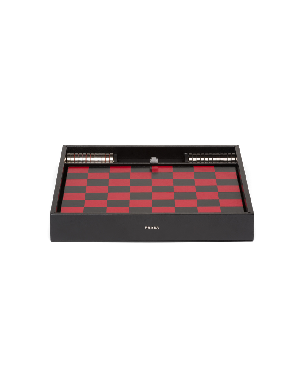 Prada Saffiano Lær Checkers Set Svarte | 693-UVABRK