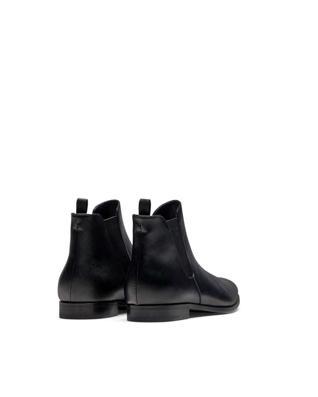 Prada Saffiano Lær Chelsea Boots Svarte | 925-AQTGKF