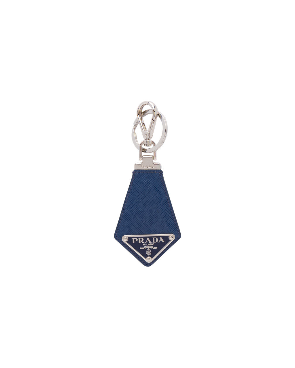 Prada Saffiano Lær Keychain Bluette | 538-KCWBEX