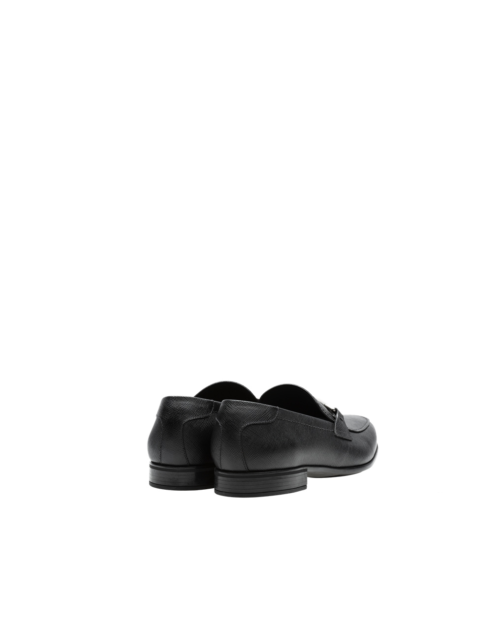 Prada Saffiano Lær Loafers Svarte | 508-IUCQKN