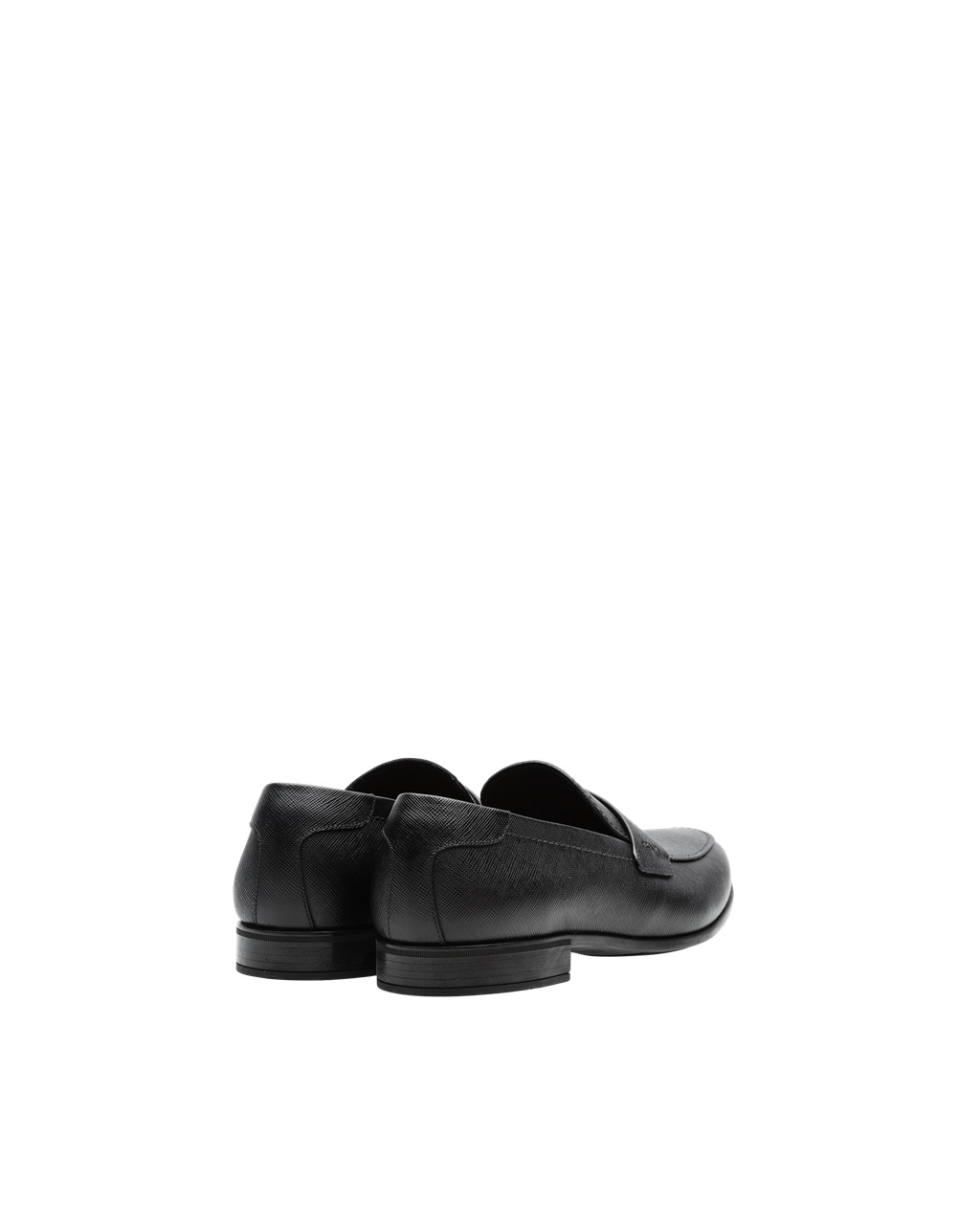 Prada Saffiano Lær Loafers Svarte | 970-UMJFQT