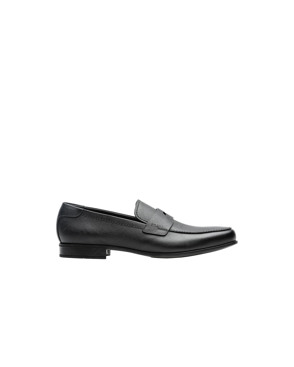 Prada Saffiano Lær Loafers Svarte | 970-UMJFQT