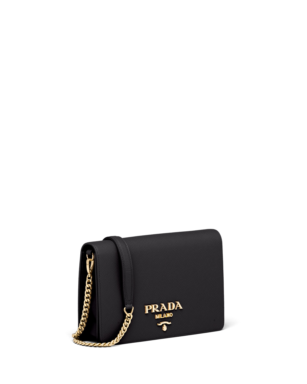 Prada Saffiano Lær Mini Bag Svarte | 102-RMNVZE