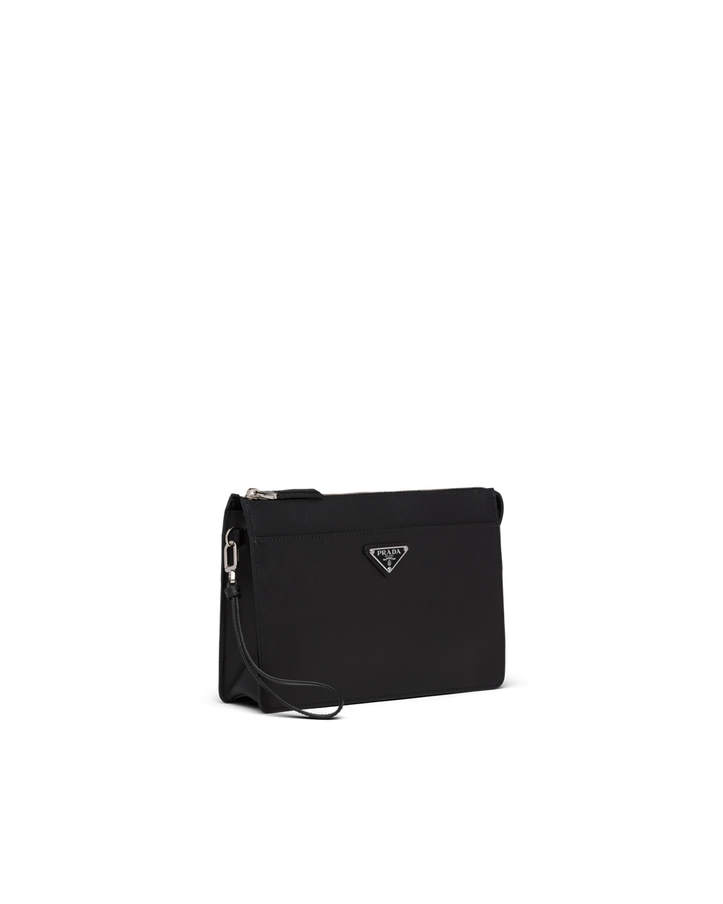 Prada Saffiano Lær Pouch Svarte | 290-SIOVGH