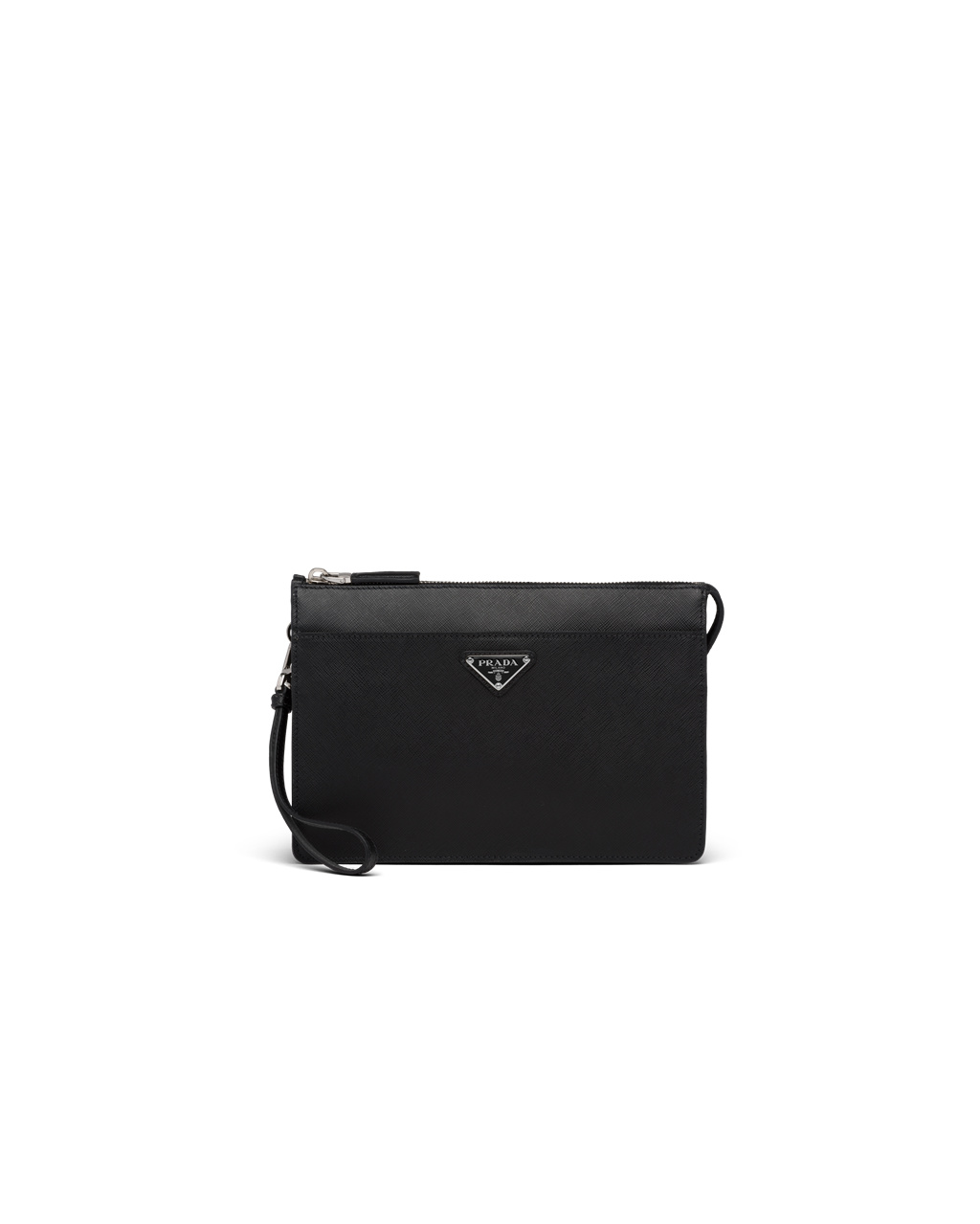 Prada Saffiano Lær Pouch Svarte | 290-SIOVGH